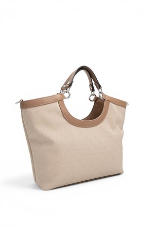Silver Polo Bej - Latte Fashion Kadın El Çantası SP1189