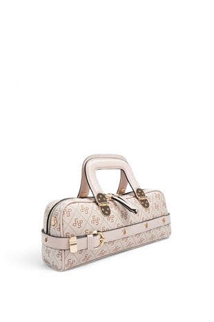 Silver Polo Pembe - Pudra Monogram Kadın El Çantası SP1258