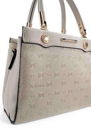 Silver Polo Bej - S.Bej Logolu Kadın El Çantası SP1293