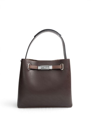 Silver Polo Kahve - Kahve Oreo Kadın El Çantası SP1293