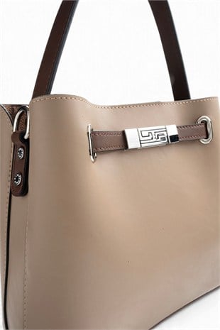 Silver Polo Vizon - Kahve Oreo Kadın El Çantası SP1293
