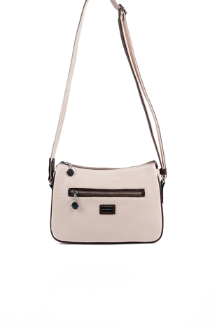 Silver & Polo SP818 Kadın Çapraz Çanta Petek Bej-Kahve