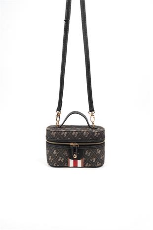 Silver & Polo Füme - Siyah SP1195 Kadın Makyaj Çantası