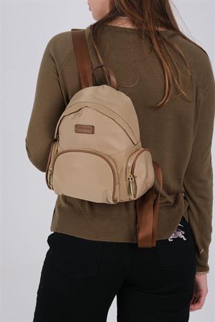 1208 Kadın Sırt Çantası  Vizon-Camel