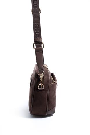 Silver & Polo SP1094 Kadın Çapraz Çanta Süet Kahve