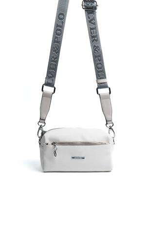 Silver & Polo Beyaz - A.gri SP1142 Kadın Çapraz Çanta