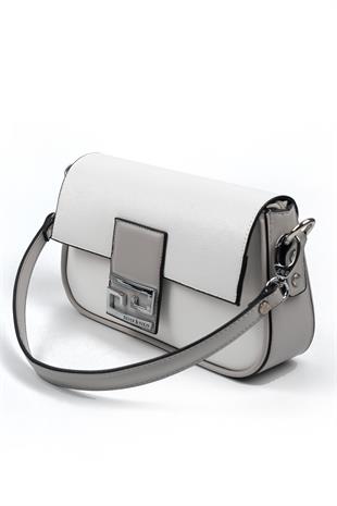 Silver & Polo Beyaz - A.gri SP1179 Kadın Omuz Çantası