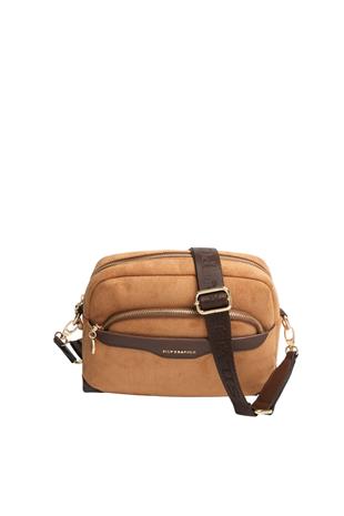Silver & Polo SP1201 Kadın Çapraz Çanta Süet Taba-Kahve