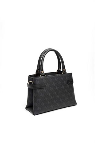 Silver & Polo SP1149 Kadın El Çantası Monogram Siyah