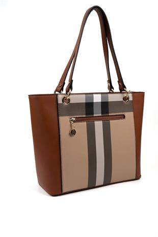 Silver & Polo Bej - Taba SP1176 Kadın Omuz Çantası