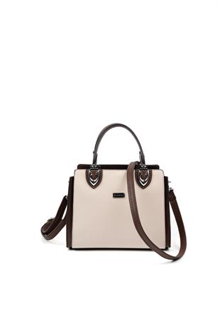 Silver & Polo Bej - Kahve SP1133 Kadın El Çantası