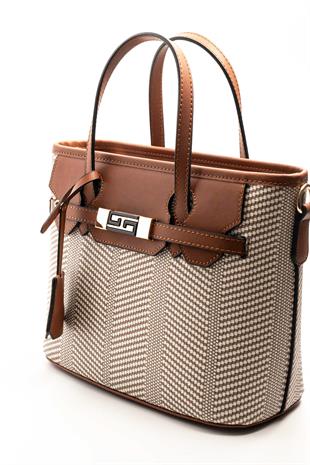 Silver & Polo Bej - Taba SP1185 Kadın El Çantası