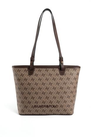 Silver & Polo Koyu Bej - Kahve SP1204 Kadın Omuz Çantası