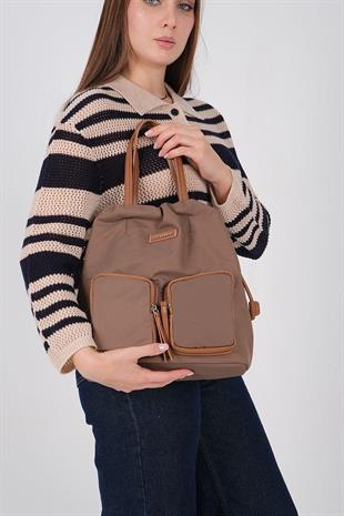 Silver & Polo SP1232 Kadın Sırt Çantası  Kahve-Taba
