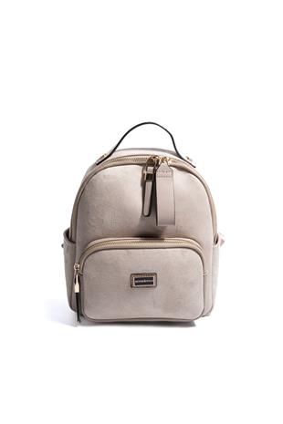 Silver & Polo SP1130 Kadın Sırt Çantası Süet Bej-Kum