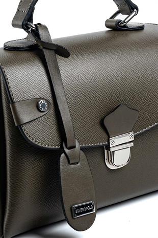 Silver & Polo SP1159 Kadın El Çantası Düz Zeytuni
