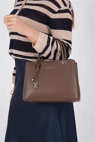 Silver & Polo SP1236 Kadın El Çantası Cilt Kahve-Kahve