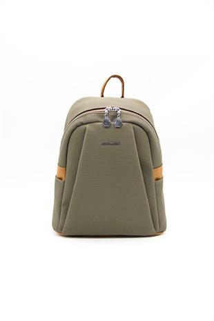 Silver & Polo SP926 Kadın Sırt Çantası Petek L.Haki-Camel