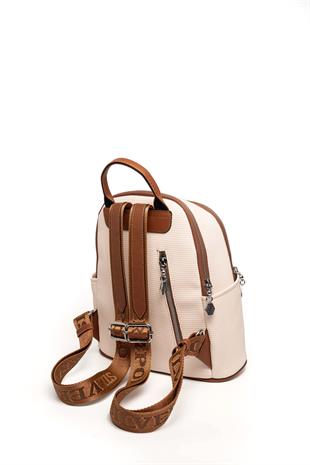 Silver & Polo Bej - Taba SP1161 Kadın Sırt Çantası