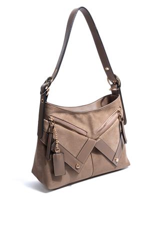 Silver & Polo SP1268 Kadın Omuz Çantası Süet Vizon-Vizon