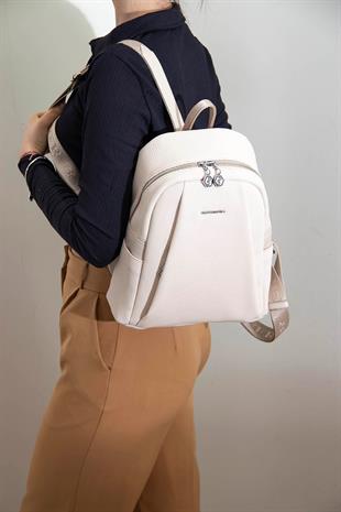 Silver & Polo SP926 Kadın Sırt Çantası Petek Bej-Bej