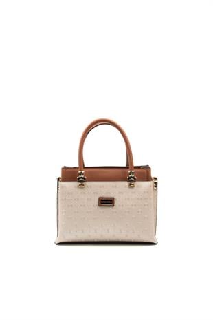 Silver & Polo Bej - Taba SP826 Kadın Çanta Modelleri>El Çantası