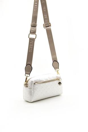 Silver & Polo SP1142 Kadın Çapraz Çanta Logolu Sedef-S.Nut