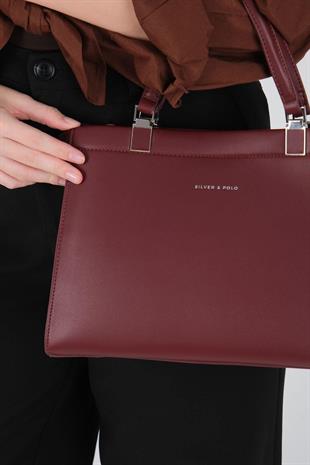 Silver & Polo SP1237 Kadın El Çantası  Bordo