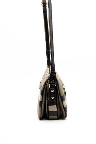 Silver & Polo SP818 Kadın Çapraz Çanta Ekose Kahve-Siyah