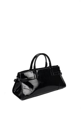 Silver & Polo SP1260 Kadın El Çantası Alaska Siyah-Rugan Siyah