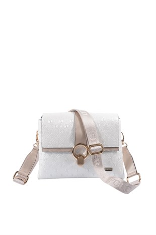 Silver & Polo SP1275 Kadın Çapraz Çanta Logolu Sedef-S.Nut