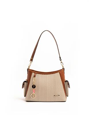Silver & Polo Bej - Taba SP1183 Kadın Omuz Çantası