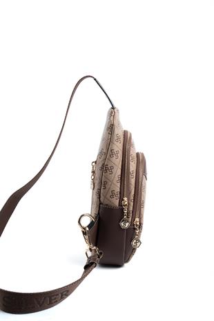 Silver & Polo Koyu Bej - Kahve SP959 Kadın Vücut Çantası