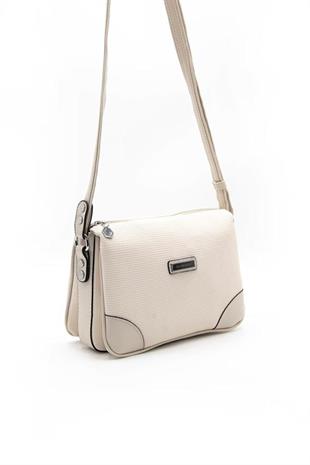 Silver & Polo SP784 Kadın Çapraz Çanta Petek Bej-Bej