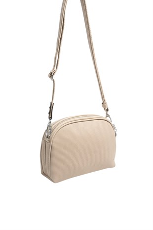 Silver & Polo SP765 Kadın Çapraz Çanta Petek Kum Beji