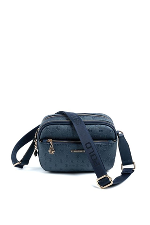 Silver & Polo SP1162 Kadın Çapraz Çanta Logolu Lacivert-Lacivert