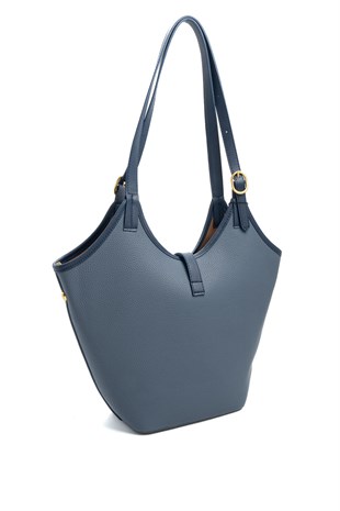 Silver Polo 1246 Kadın Omuz Çantası Mini Rolax Mavi-Mavi