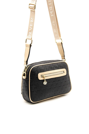 Silver & Polo SP1094 Kadın Çapraz Çanta Logolu Siyah-S.Nut