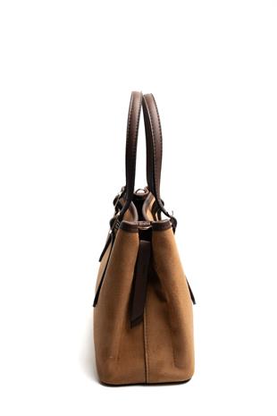 Silver & Polo SP1252 Kadın El Çantası Süet Taba-Kahve