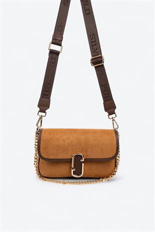 Silver & Polo SP1171 Kadın Omuz Çantası Süet Taba-Kahve