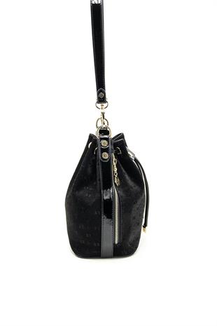 Silver Polo SP1137 Kadın Omuz Çantası Fashion Siyah-Rugan Siyah