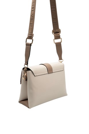 Silver & Polo SP1275 Kadın Çapraz Çanta Düz Bej-Latte