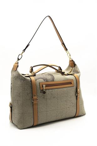 Silver & Polo SP1064 Kadın Seyahat Çantası Harita Haki-A.Taba