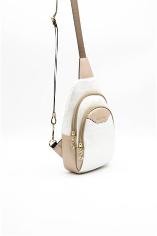Silver & Polo SP959 Kadın Vücut Çantası Logolu Sedef-S.Nut