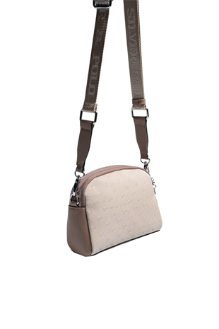 Silver & Polo SP1144 Kadın Çapraz Çanta Fashion Bej-Latte