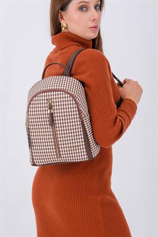 Silver & Polo Kahve Sarı - Kahve SP901 Kadın Sırt Çantası