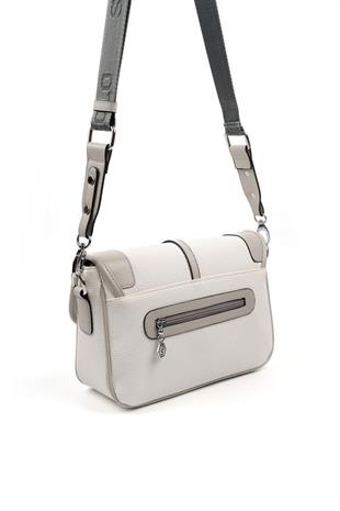 Silver & Polo SP1182 Kadın Çapraz Çanta Petek Beyaz-A.Gri