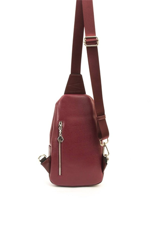 Silver & Polo SP959 Kadın Vücut Çantası Düz Bordo