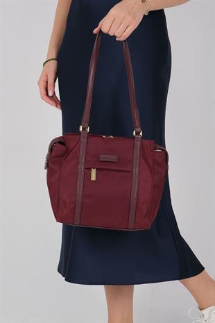 1215 Kadın Omuz Çantası  Bordo
