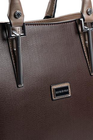 Silver & Polo SP667 Kadın El Çantası Düz Kahve-Vizon
